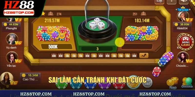 Sai lầm cần tránh khi đặt cược